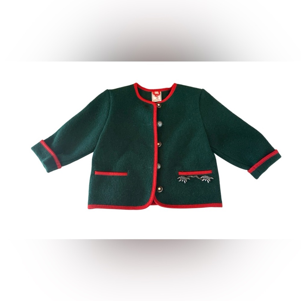 vintage Elegance Seiler Austrian 100%Pure New Wool Kids Blaz